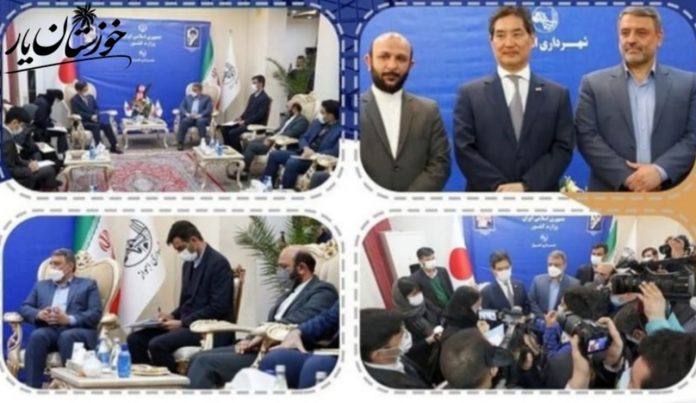 مسئولین ژاپنی در اهواز | آیکاوا سفیر ژاپن به اهواز آمد